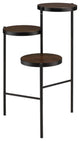 Metal Plant Stand With 3 Open Compartments, Black