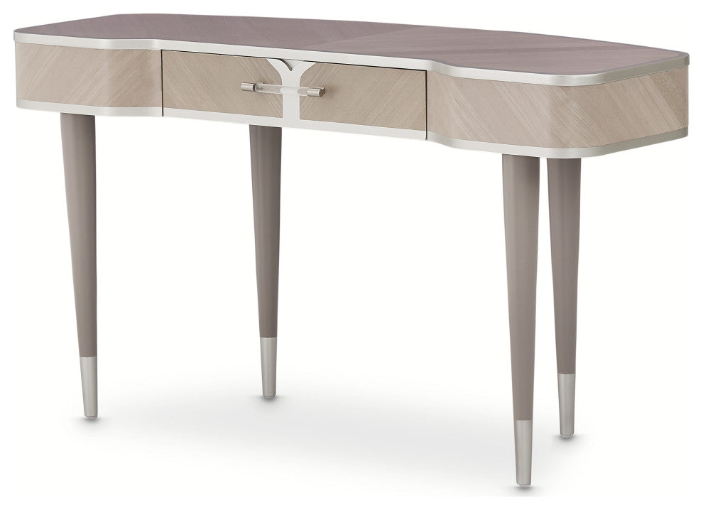 Lanterna Vanity With Mirror, Silver Mist