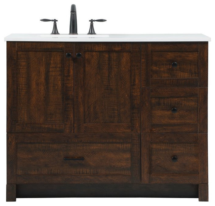 Home Living 19" Farmhouse Expresso-Light Bathroom Vanity