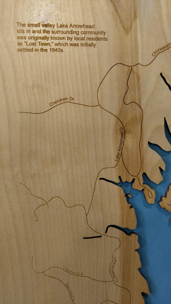 Lake Arrowhead, Georgia-Wood Lake Map, Small Standout