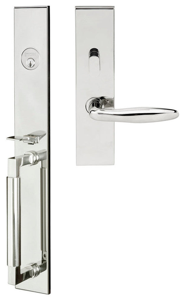Summer Lever, Mortise Entry Handleset, Left Hand, Polished Stainless Steel