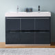 Valencia 48" Dark Slate Gray Free Standing Double Sink Bathroom Vanity