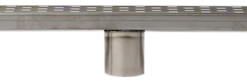 ALFI brand ABLD59C-BSS 59" Brushed Stainless  Linear Shower Drain + Groove Hole