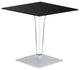Ice HPL Top Square Table with Transparent Base 24 inch Black