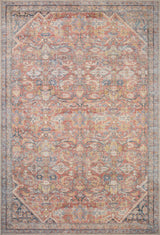 Loloi II Adrian Rust / Denim Area Rug, 18"x18" Swatch