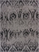 8" x 10" Black Ogee Pattern Indoor Outdoor Area Rug