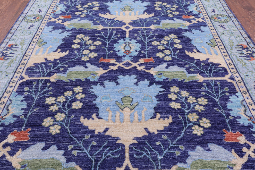 Hand Knotted Turkish Oushak Wool Rug 8' 0" X 10' 2" - Q13632