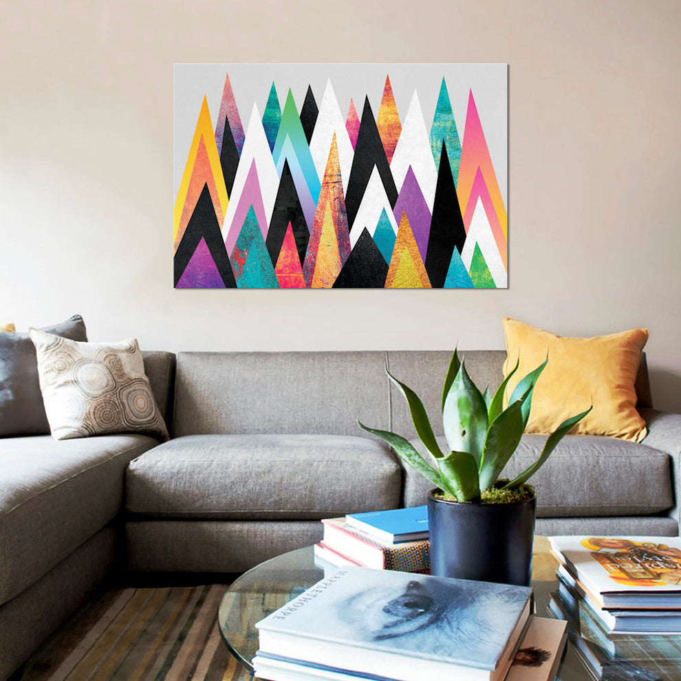 "Colorful Peaks" by Elisabeth Fredriksson, Canvas Print, 26"x18"