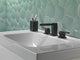 Delta Ara 2 Handle Widespread Channel Bathroom Faucet, Matte Black, 3568LF-BLMPU