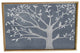 Pretty Gray and White Birds in Tree Framed Canvas Wall Art