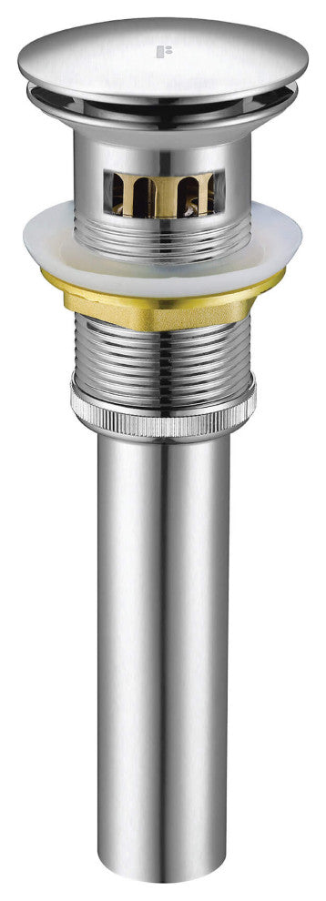 Pop Up Drain With Strainer Basket, Satin Nickel