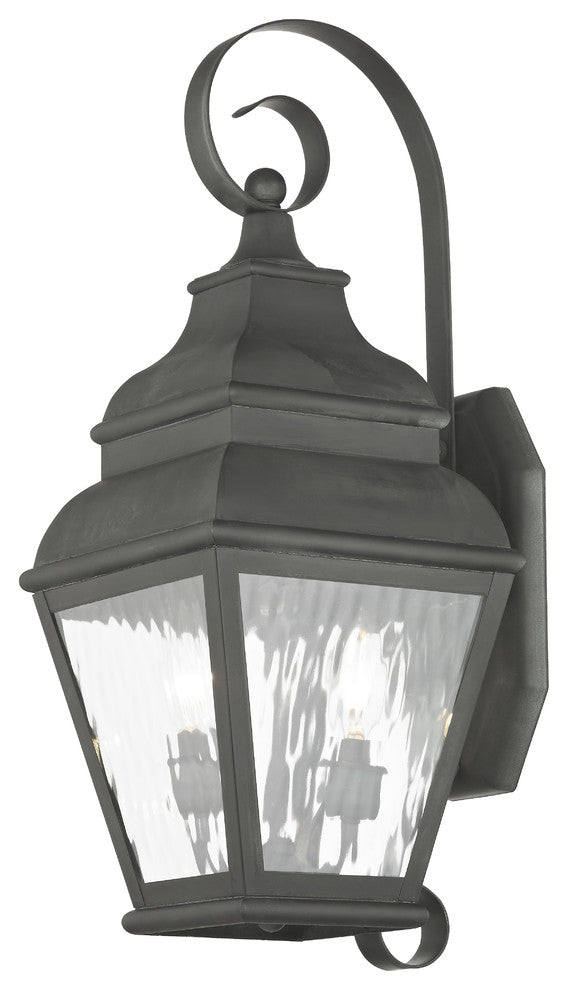 Exeter Outdoor Wall Lantern, Charcoal