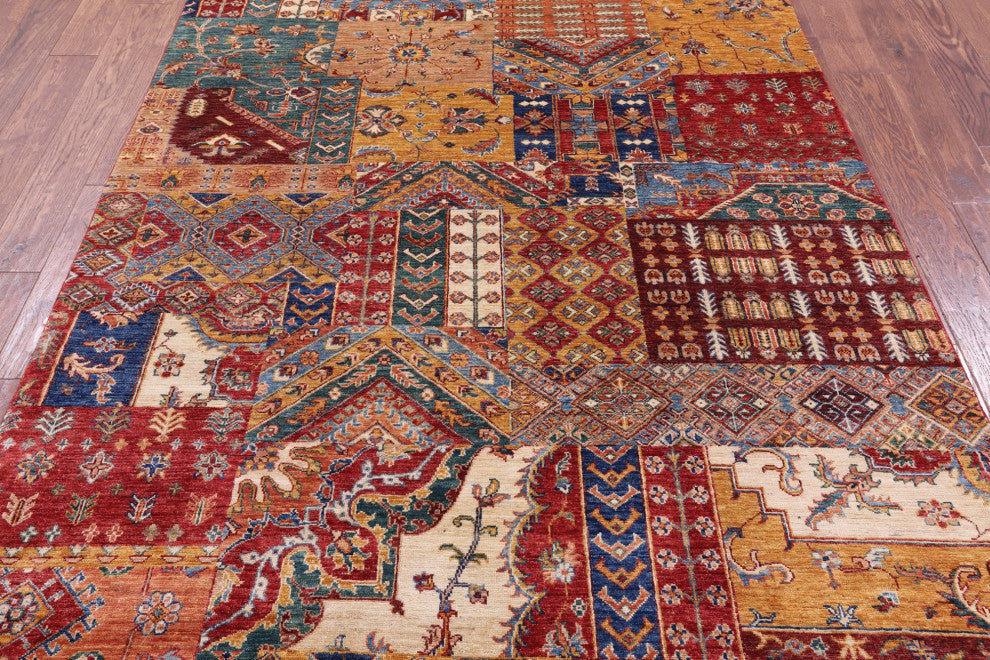 5' 7" X 8' 1" Hand Knotted Super Kazak Wool Rug Q11094