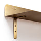 Saffron Fabs Metal Wall Shelves, Antique Brass, 36x8