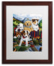 Jenny Newland 'Choo Choo Puppies' Matted Framed Art, 20x16
