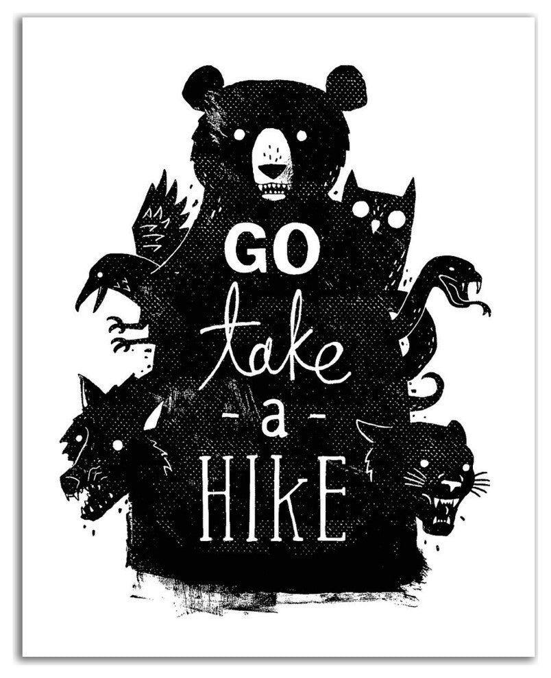 "Go Take a Hike" by Michael Buxton, Print on Canvas, 14"x18"