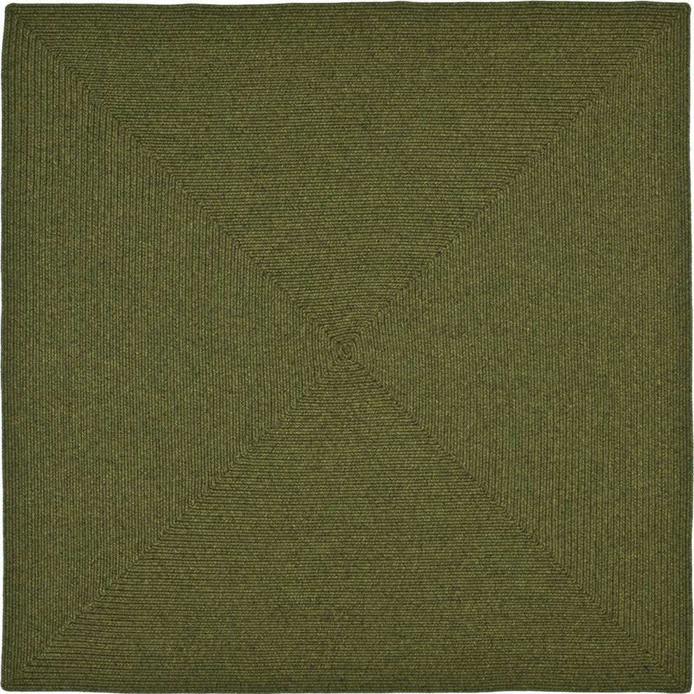 Braided Green Area Rug BRD315A - 3' x 5' Oval