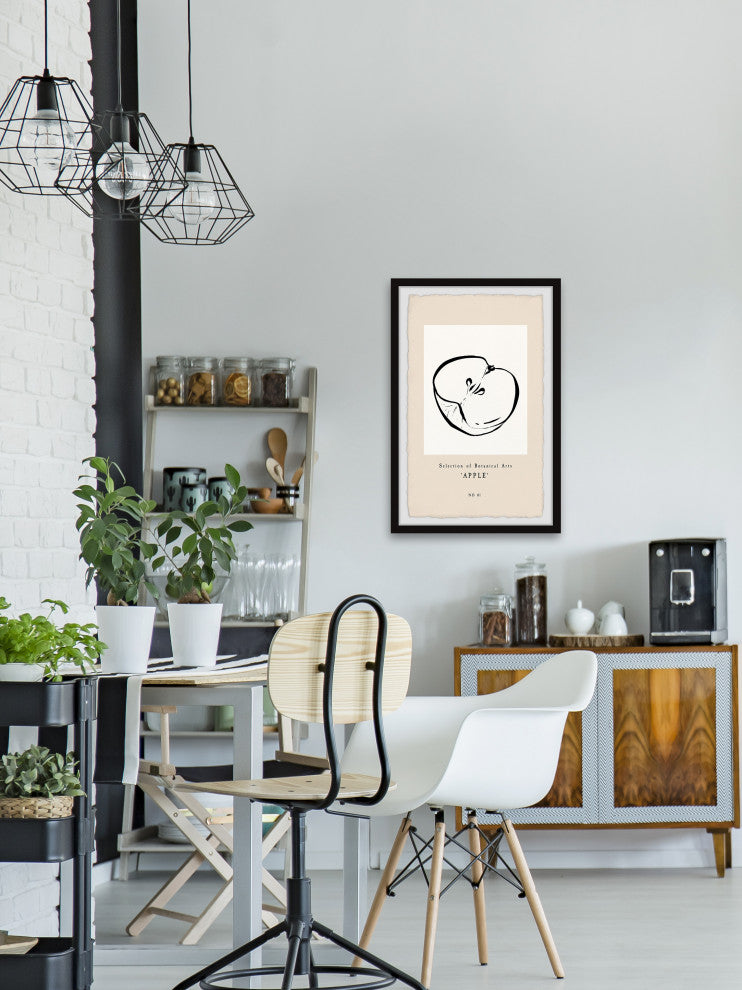 "Botanical Arts Apple" Framed Painting Print, 16x24