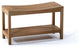 Outdoor Teak Patio Praha Shower Spa Bench With Bottom Shelf, 30"