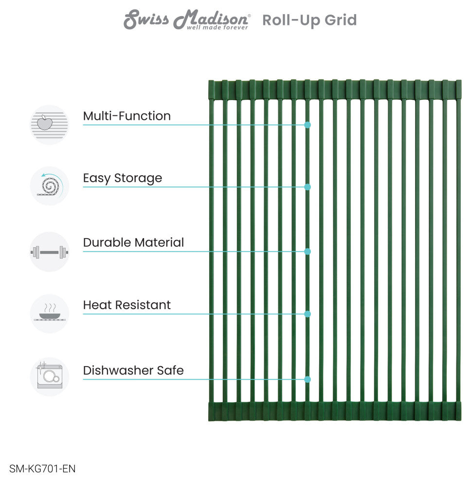 Swiss Madison 17"x13" Kitchen Sink Grid, Green
