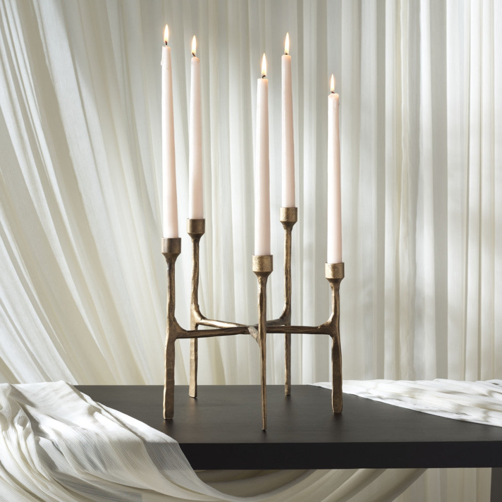 Safavieh Quyn Candle Centerpiece, Brass