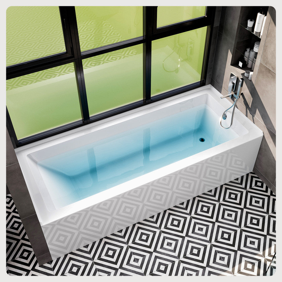 Eviva Nova Alcove 60" Acrylic Bathtub with Right Hand Drain
