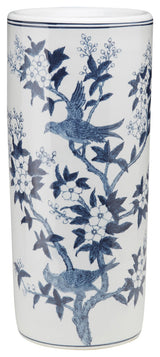 Blue and White Umbrella Stand