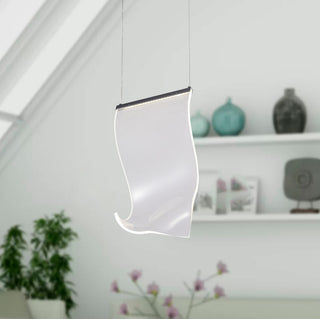 L10'' Acrylic Crumbled Sheet Pendant Light With Chrome Hardware