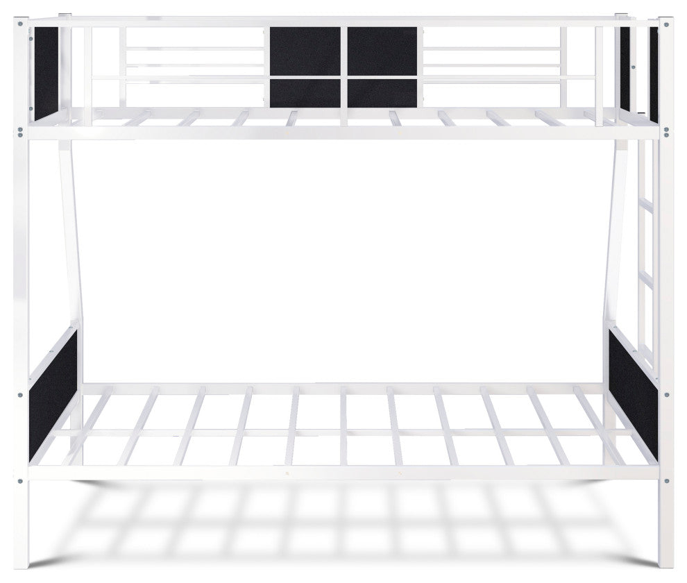 Jackson Full Twin Bunk Bed In Powder Coating White Color