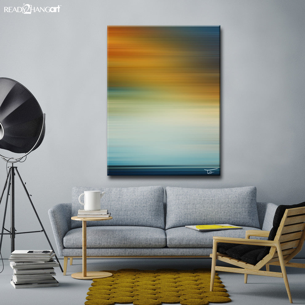 Ready2Hangart  'Blur Stripes Lxi-B' By Tristan Scott Canvas Art , 16" Hx12