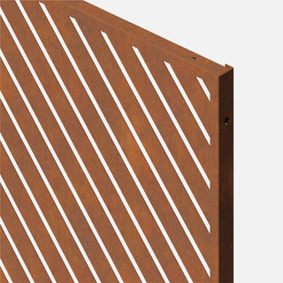 Alta Corten Steel Decorative Screen With Stand, Arrow