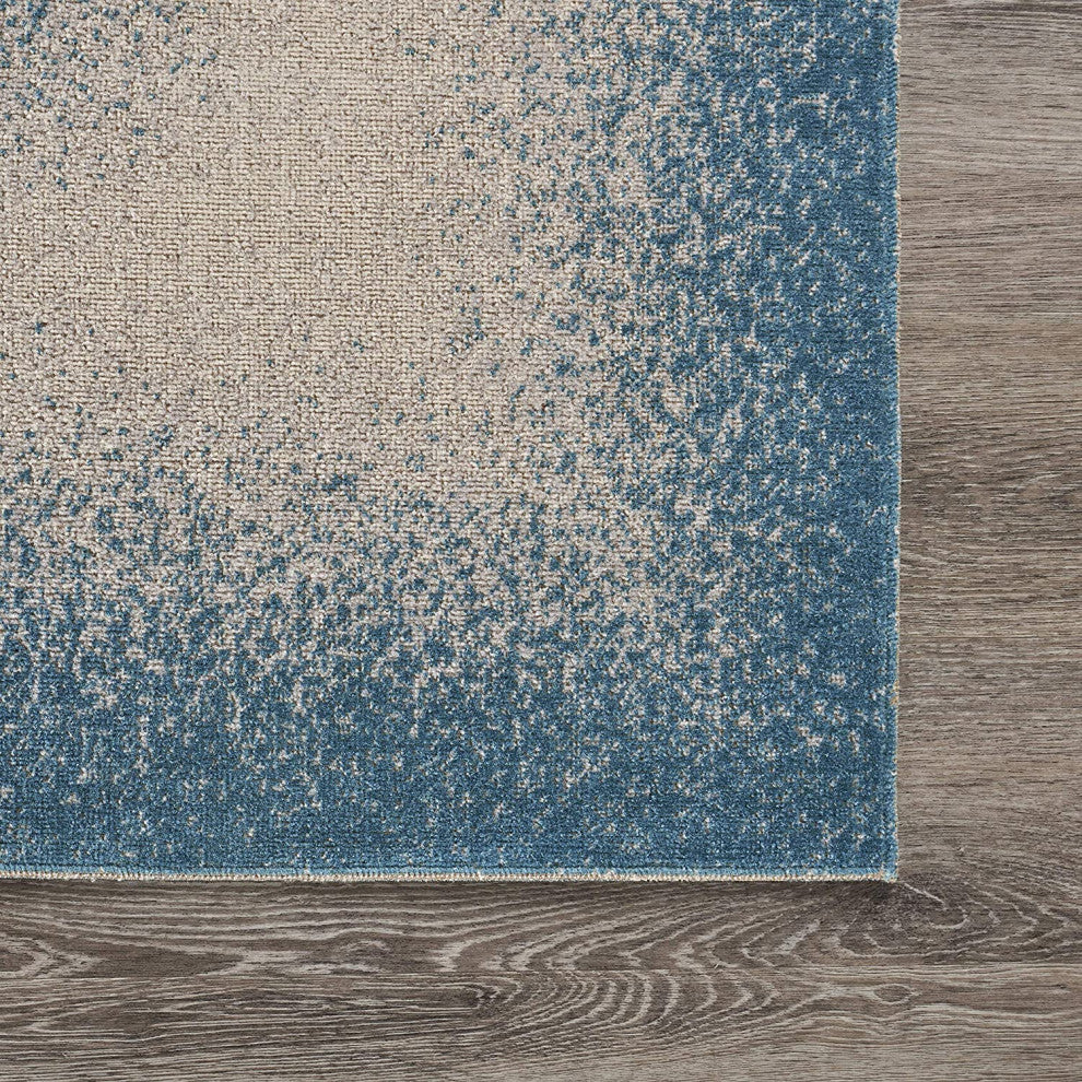 5" x 8" Blue Coral Fish Indoor Outdoor Scatter Rug