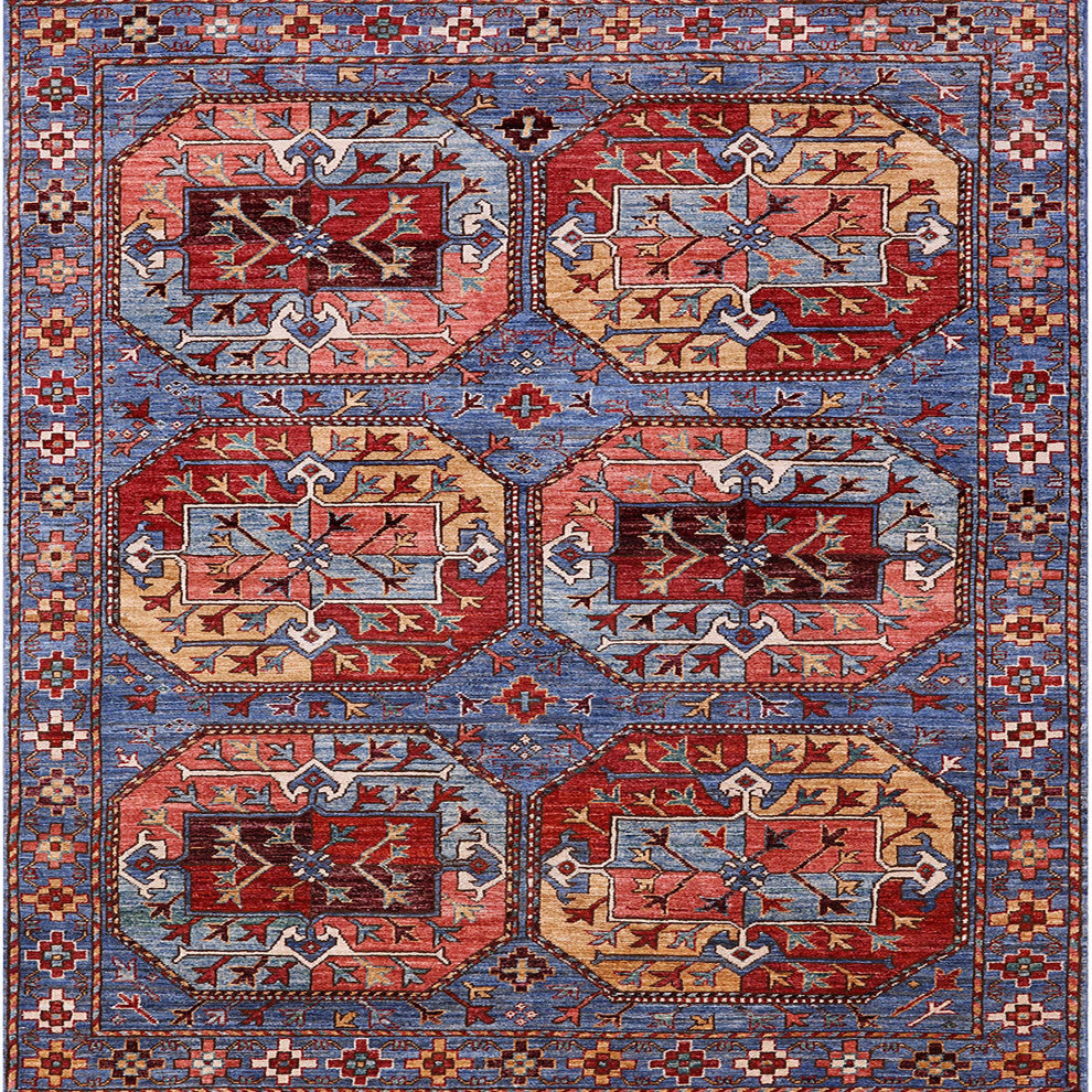 Ahgly Company Indoor Square Mid-Century Modern Area Rugs, 5' Square