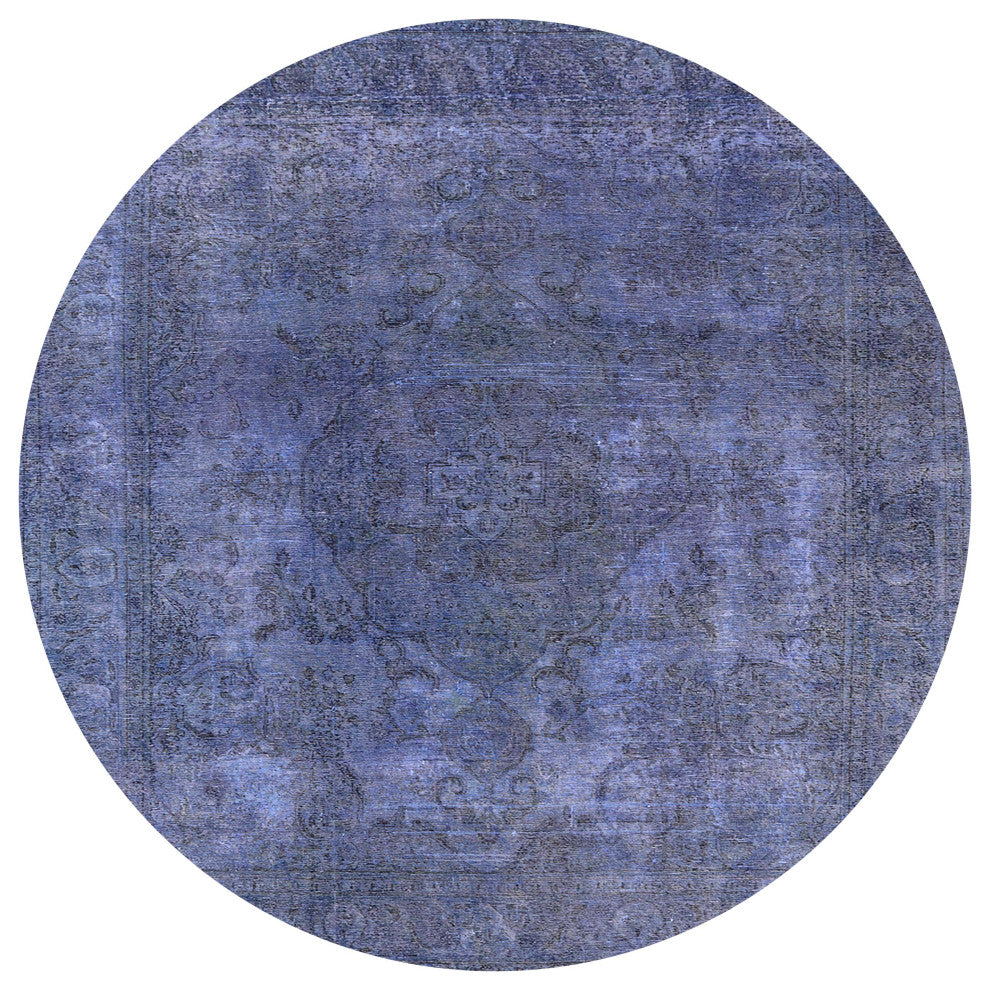 Ahgly Company Indoor Round Mid-Century Modern Area Rugs, 7' Round