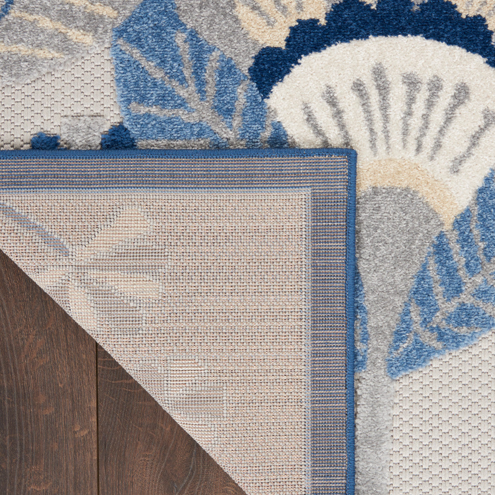 Nourison Aloha 7' x 10' Blue/Grey Contemporary Area Rug