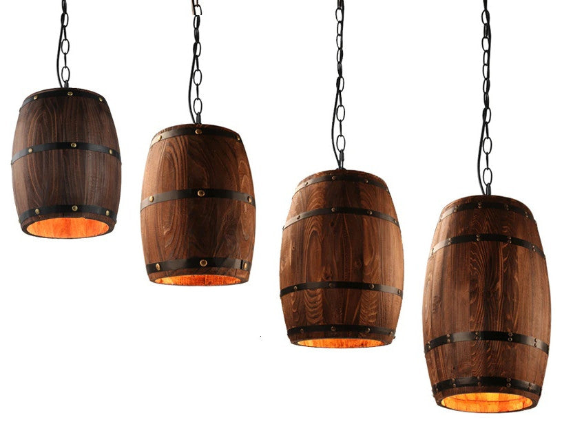 MIRODEMIÂ® Saint-Jean-Cap-Ferrat Wine Barrel Pendant Light for Restaurant, D13