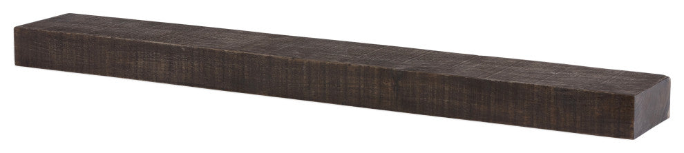 Solid Timber Floating Mantel Shelf, Dark Chocolate, 54"