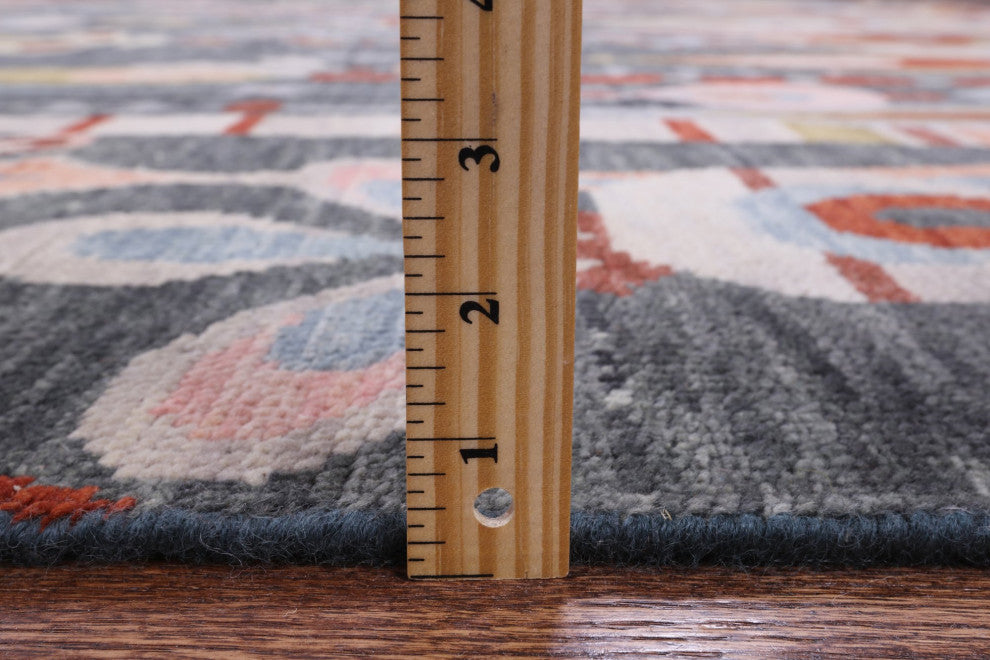 Persian Gabbeh Tribal Handmade Wool Rug 9' 1" X 12' 0" Q8511