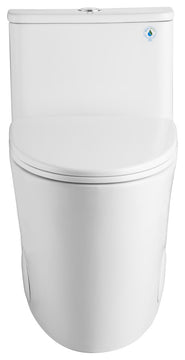 One Piece Toilet Elongated,Small Toilet Compact Modern Single Flush 1.28 GPF
