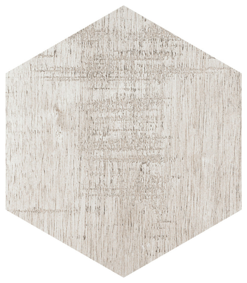Sawnwood Hex Grey Porcelain Floor and Wall Tile