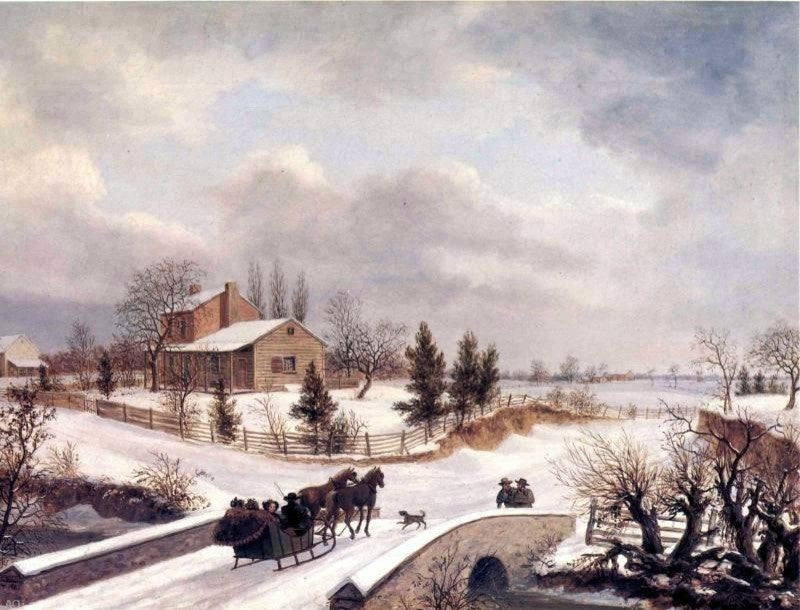 Thomas Birch A Pennsylvania Winter Scene Wall Decal