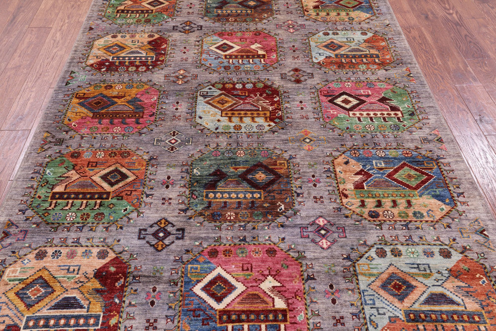 5' 9" X 7' 10" Fine Turkmen Ersari Handmade Rug - Q12474