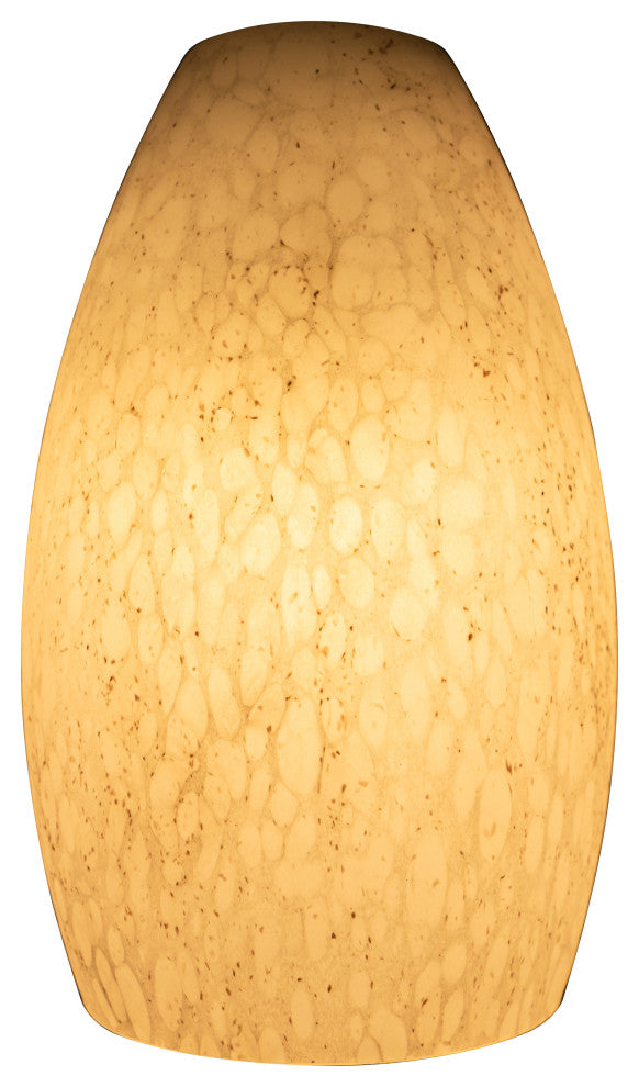 Inari Silk Champagne Pendant Glass Shade, White Stone