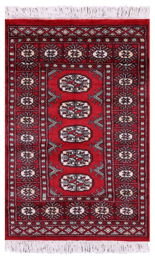 2' 0" X 3' 0" Silky Bokhara Hand Knotted Rug - Q13859