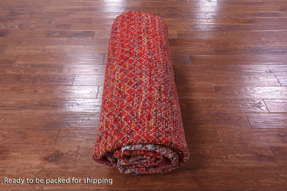 10' 2" X 13' 7" Wool & Silk Savannah Grass Handmade Rug - Q15428