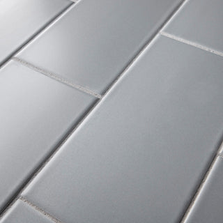 Projectos Matte Ceramic Floor and Wall Tile, Cloud Grey