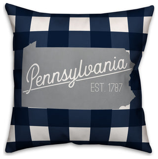 Pennsylvania Buffalo Check 18x18 Spun Poly Pillow