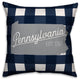Pennsylvania Buffalo Check 18x18 Spun Poly Pillow