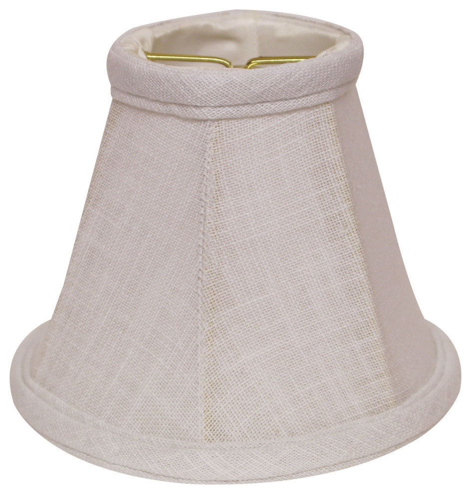 5" White Premium Set of 6 Chandelier Linen Lampshades
