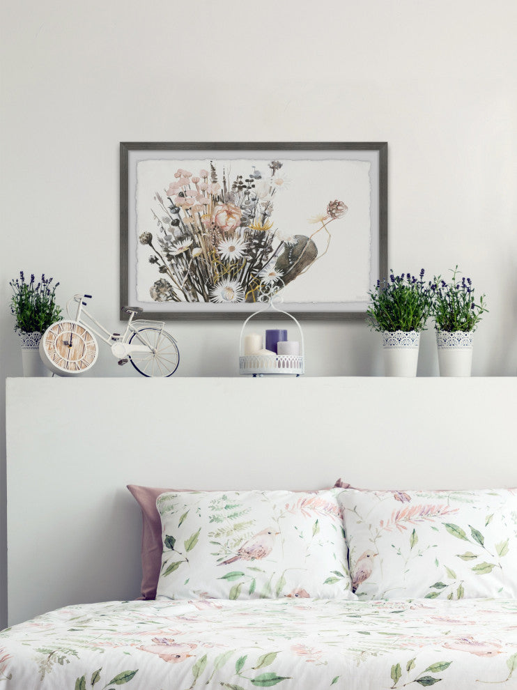 "Flowering Plants" Framed Painting Print